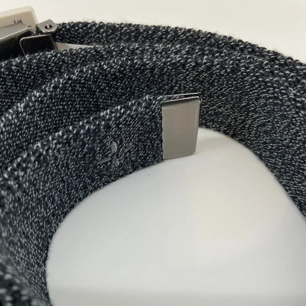 Sun + Stone Men's Size Large 38-40 Stretch Webbing Belt Black/Gray NEW